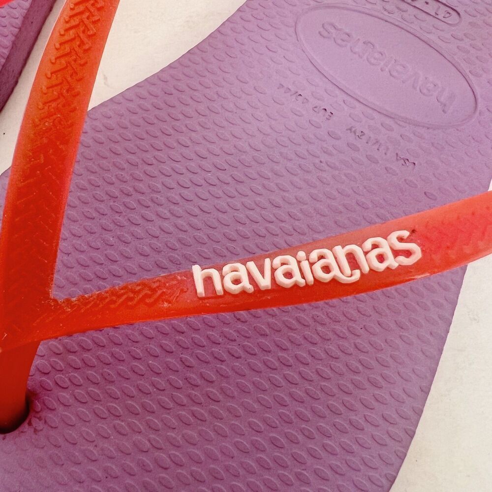 Havaianas Light Purple and Pink Flip Flops Thongs Sandals Women's Size 11-12 US - Picture 3 of 5